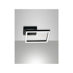 Fabas Luce - bard applique nera 1 luce a led 3000K - 22W - 2160 lm dimmerabile