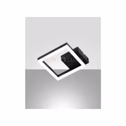 Applique con struttura in metallo e metacrilato a LED 3000K - 11W - 1080 lm, dimmerabile a taglio di fase, colore NERO, Monta ...