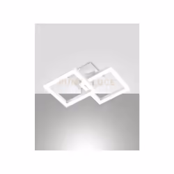Applique con struttura in metallo e metacrilato a LED 3000K - 21W - 2160 lm, dimmerabile a taglio di fase, colore BIANCO, Mon ...