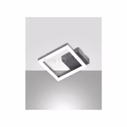 Applique con struttura in metallo e metacrilato a LED 3000K - 11W - 1080 lm, dimmerabile a taglio di fase, colore antracite, ...