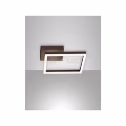 Applique con struttura in metallo e metacrilato a LED 3000K - 22W - 2160 lm, dimmerabile a taglio di fase, colore CORTEN, Mon ...