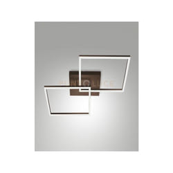 Fabas Luce - bard plafoniera corten L.65X65CM 2 luci a led 3000K - 52W - 5180 lm dimmerabile