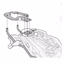 Portavaligie GIVI per valigie monokey o monolock senza targa, per BMW G 310 R (17-21)