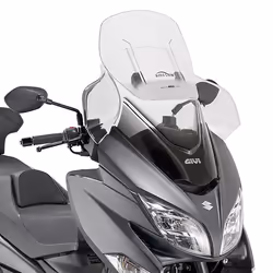 GIVI Parabrezza trasparente, altezza 650-770 mm larghezza 670 mm per Suzuki Burgman 400 (17-21) Parabrezza