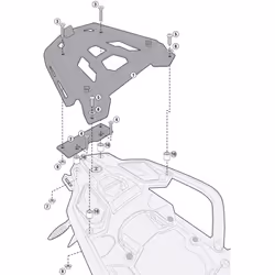 GIVI Alu bauletto nero per valigia monochiave, per BMW R 1200 GS (13-18), R 1250 GS (19-21), nero
