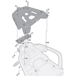 GIVI Alu bauletto nero per valigia monochiave, per BMW R 1200 GS (13-18), R 1250 GS (19-21), nero