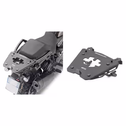 GIVI Alu Top Case Carrier, nero, per Monokey Case per Harley Davidson Pan America 1250 (21), nero