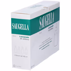 Saugella Attiva Lavanda Vaginale Antibatterica Antimicotica pH 4.5 4 Flaconcini da 140 ml