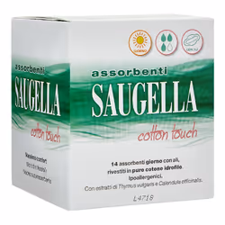 Saugella Cotton Touch Giorno 14 Assorbenti Ripiegati Con Ali