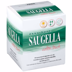 Saugella Cotton Touch Giorno 14 Assorbenti Ripiegati Con Ali