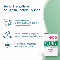 Saugella Cotton Touch Assorbenti Proteggislip 40 Pezzi - Vista aggiuntiva 4