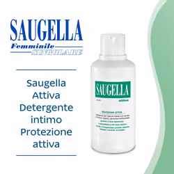 Saugella Attiva Detergente Intimo Estratti Naturali Timo E Salvia Antibatterico 500 ml