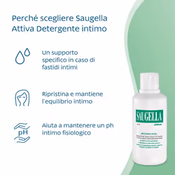 Saugella Attiva Detergente Intimo Estratti Naturali Timo E Salvia Antibatterico 500 ml - Vista aggiuntiva 4
