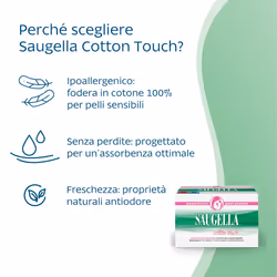 Saugella Cotton Touch Assorbente Post Parto 10 Pezzi