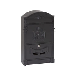 Arregui - Residencia D-2151/N Cassetta Postale Individuale di Stile Classico in Alluminio, Dimensione m (din A4 e Riviste), Nero