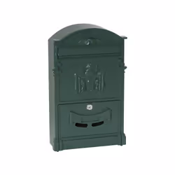 Cassetta postale individuale per esterno di medie dimensioni e con un design compatto, con la bucalettere e la serratura situ ...