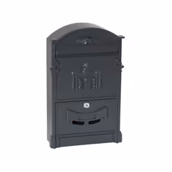 Cassetta postale individuale per esterno di medie dimensioni e con un design compatto, con la bucalettere e la serratura situ ...