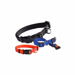 Collari sgancio per cani Camon Nastro di nylon spessore 2,4 mm., doppia cucitura a farfalla, lunghezza regolabile. Non scolor ...