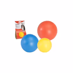 Giochi palla gomma per cani Camon Palla in gomma piena e pesante, resistente. Colori assortiti Ø 7 cm.