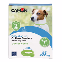 Camon Collare Barriera è un collare antiparassitario per cani, con olio essenziale di Neem.