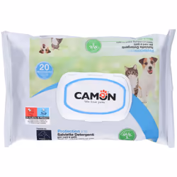 Camon Protection Salviette Detergenti Veterinarie per Cani e Gatti 20 Pezzi