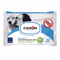 Camon Leis Salviette è un prodotto veterinario utile per l'igiene del manto di cani e gatti.