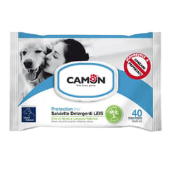Camon Leis Salviette Detergenti Veterinarie per Cani e Gatti 40 Pezzi