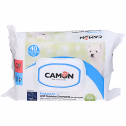 Camon Leis Salviette Detergenti Veterinarie per Cani e Gatti 40 Pezzi