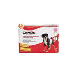 Camon Dog Pannolini a Fascia Elastica - Camon Dog Pannolini a Fascia Elastica - Confezione da 12 Pezzi (Taglia M)