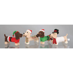 Euronatale - Peluche Natalizio Cm.8X20X21 Cane Bassotto 4 Mod.Ass.Ti decorazione di Natale