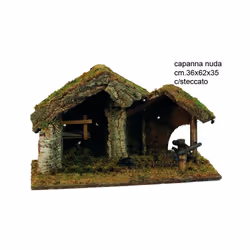 Capanna Nuda 36x62x35 cm - Decorazione per Presepe Questa capanna nuda è un accessorio essenziale per completare il tuo prese ...