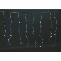 Tenda luminosa colore bianco 288 luci effetto pioggia 8 funzioni per esterno 6 x 1 metro Euronatale.