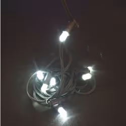 Catena 20 Led colore bianco cavo gommato per esterno 10 metri Euronatale.