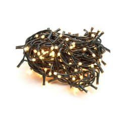 Euronatale - Catena luminosa natalizia con 500 led bianco caldo, lunghezza 25 + 5 mt, adatta all'esterno