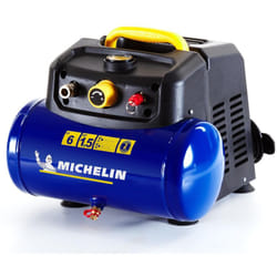 Compressore d'Aria Portatile MBL6, Compressore Aria Oil-Free da 6 Litri, Manometro Integrato, Pressione Massima 8 Bar, Potenza 1.5 cv - Michelin
