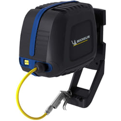 MICHELIN Compressore d'aria MBL GO con avvolgitubo - Tubo 10 m - Pistola di soffiaggio inclusa - Senza serbatoio - Senza olio - Motore 1,5 hp