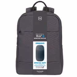 Tucano Backpack + Mouse 15.6" Zaino Grigio - Vista aggiuntiva 4