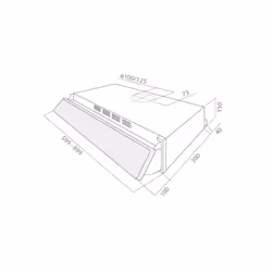 Elica Estraible T ST GR/F/90 Semintegrato (semincassato) Argento, Acciaio inox 170 m³/h