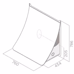Elica NUAGE DRYWALL/F/75 Cappa aspirante a parete 575 m³/h