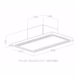 Elica CLOUD SEVEN IX/A/90 Integrato a soffitto Acciaio inox 460 m³/h - Vista aggiuntiva 5