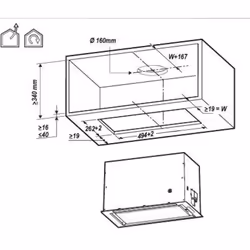 Elica LANE IX/A/52 Integrato Acciaio inox 550 m³/h - Vista aggiuntiva 5