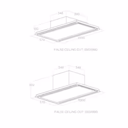 Elica Hilight-X H16 WH/A/100 Integrato a soffitto Bianco - Vista aggiuntiva 4