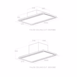Elica Hilight - X H30WH/A/100 Integrato a soffitto Bianco - Vista aggiuntiva 4