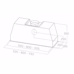 Elica CT35 PRO IX/A/90 Integrato Acciaio inox 1100 m³/h - Vista aggiuntiva 6