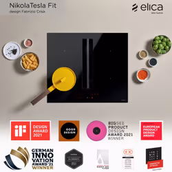 Elica NIKOLATESLA FIT XL BL/A/83 Noir Intégré 83 cm Plaque avec zone à induction 4 zone(s) Hotte intégrée - Vista aggiuntiva 6
