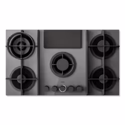 Elica NikolaTesla Flame EVO GR/A/88, Grigio, Da incasso, 88 cm, Gas, Glass/Cast-iron, 5 Fornello(i)