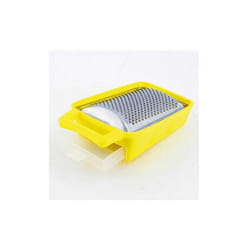 3c Casa - Grattugia in acciaio inox con bacinella in plastica