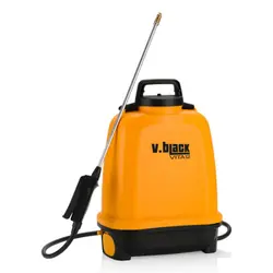 Pompa irroratrice a spalla a batteria Volpi V.Black Vita con serbatoio 12lt pressione 5 bar