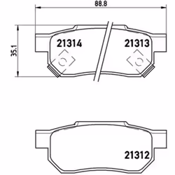 Altezza [mm]: 35. Asse di sviluppo: Posteriore. Contatto di usura: Sì. Indice: P 28 017. Larghezza [mm]: 89. Numero WVA: 2131 ...