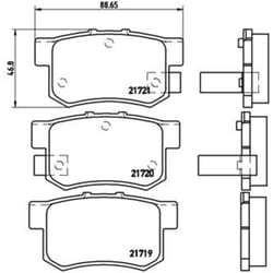 Set di pastiglie freno BREMBO P 28 022
